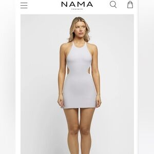 Nama body butter cutout mini dress.